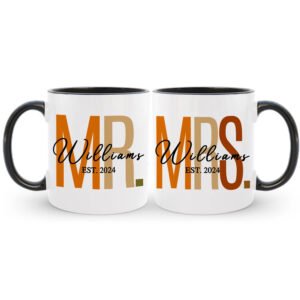 Mr and Mrs Mugs, Custom Bridal Shower Gift