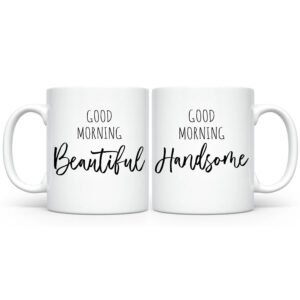 Good morning mugs for boyfriend and girlfriend, a sweet gift to brighten their mornings together.