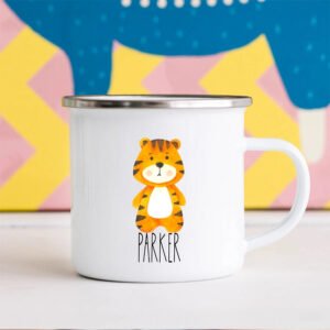 Tiger Hot Chocolate Mug / Custom Kids Mug for Boys & Girls