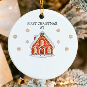 Personalized New Home First Christmas Ornament with Address