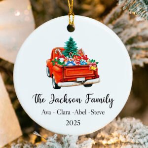 Personalized Christmas Family Ornament with Names 2025