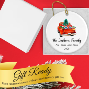 Personalized Christmas Family Ornament with Names 2025