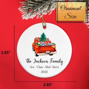 Personalized Christmas Family Ornament with Names 2025