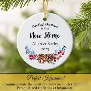 Personalized Our First Xmas in Our New Home Ornament 2025
