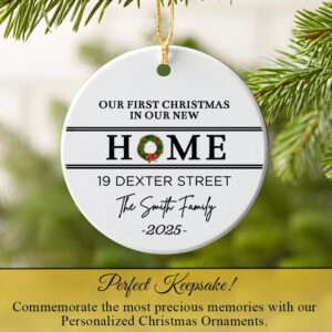 Customize First Christmas at New Home Ornament 2025