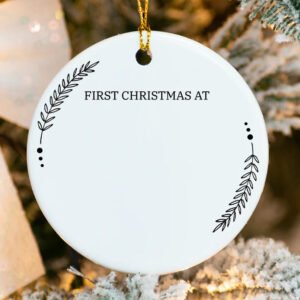 Personalized First Christmas at New Home Ornament 2025