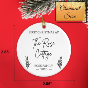 Custom New Home Christmas Ornament with Name & Address 2025