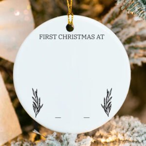 Custom New Home Christmas Ornament with Name & Address 2025