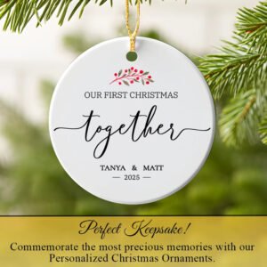 Personalized Our First Christmas Together Ornament 2025