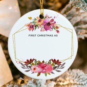 Custom First Christmas as Mr & Mrs Xmas Ornament 2025