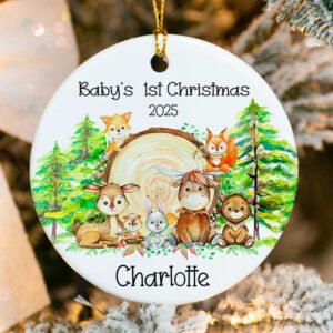 Custom Baby's 1st Christmas Tree Ornament 2025