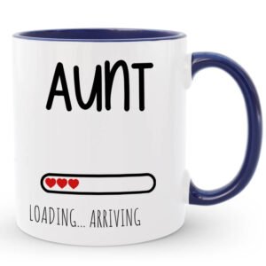 Custom Promoted to Aunt / Auntie Mug with Name, Baby Announcement Gift to Sister