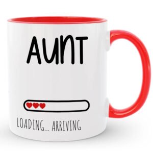 Custom Promoted to Aunt / Auntie Mug with Name, Baby Announcement Gift to Sister