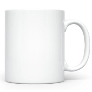 White mug on a white background