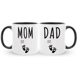 Personalized Parents to Be Mug Set for New Mom & Dad