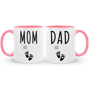 Personalized Parents to Be Mug Set for New Mom & Dad