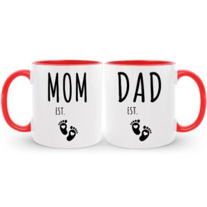 Personalized Parents to Be Mug Set for New Mom & Dad