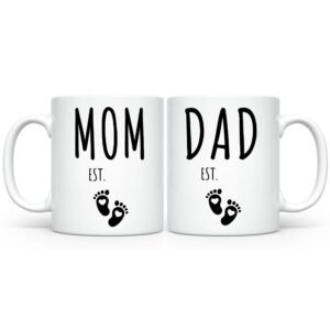 Personalized Parents to Be Mug Set for New Mom & Dad