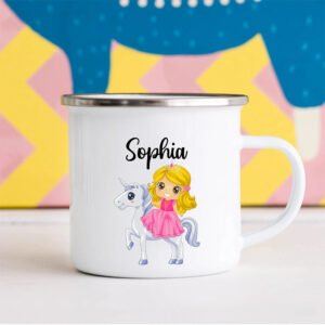 Princess & Unicorn / Personalized Kids Mug for Girls