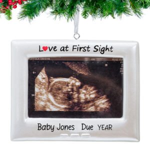 Personalized Ultrasound Christmas Ornament / Picture Frame