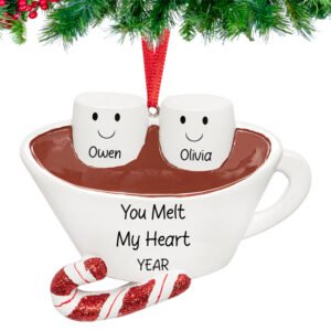 Personalized Hot Chocolate Couple Christmas Ornament