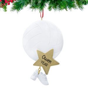 Personalized Volleyball Ball Christmas Ornament With Cleats 2025