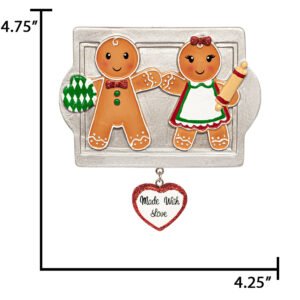 Personalized Made with Love Couple Christmas Ornament
