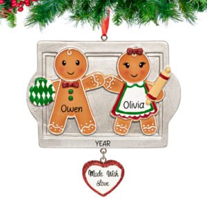 Personalized Made with Love Couple Christmas Ornament