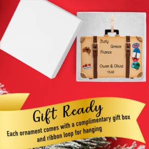 Personalized Travel Trunk Christmas Ornament