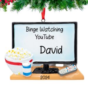 Personalized Television Christmas Ornament