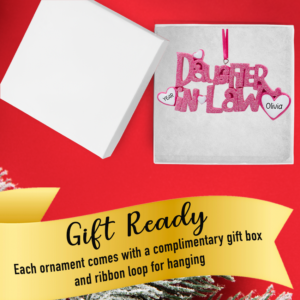 Personalized Daughter in Law Christmas Ornament