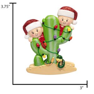 Custom Cactus Couple Christmas Ornament