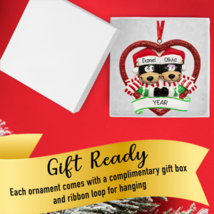 Personalized Bear Couple Our First Christmas Ornament 2025