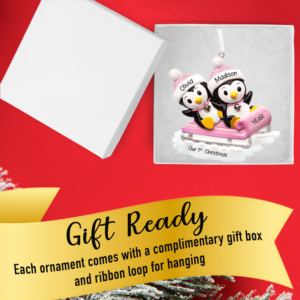 Personalized Twin Girls First Christmas Ornament