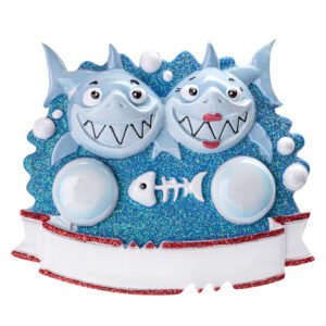 Personalized Shark Couple Christmas Ornament