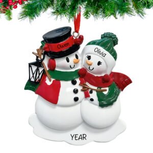 Personalized Our First Christmas Together Ornament - Snowman