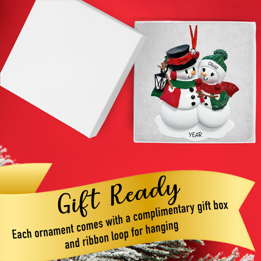 Personalized Our First Christmas Together Ornament - Snowman