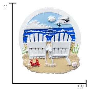 Personalized Beach Chair Couple Christmas Ornament