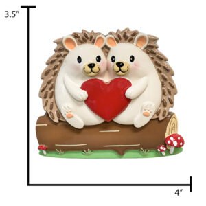 Personalized Hedgehog Couple Our First Christmas Together Ornament