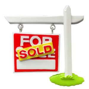 Real Estate Christmas Ornament - Personalized Sold Sign