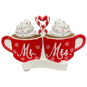 Personalized Mr and Mrs Mug Christmas Ornament