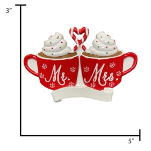 Personalized Mr and Mrs Mug Christmas Ornament