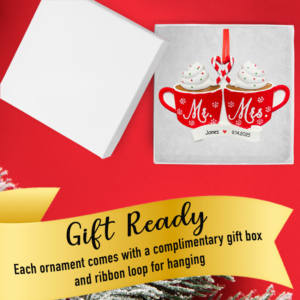 Personalized Mr and Mrs Mug Christmas Ornament