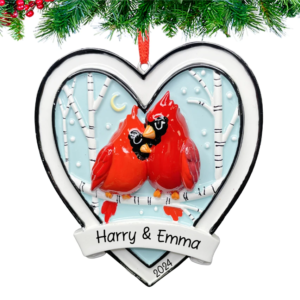 Personalized Our First Christmas Together Ornament Cardinal Couple