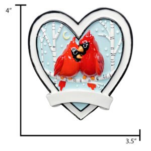 Personalized Our First Christmas Together Ornament Cardinal Couple