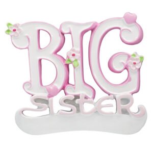 Personalized Big Sister Christmas Ornament -Lettering