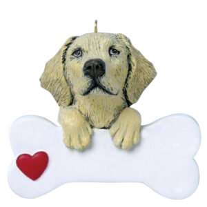 Personalized Yellow Lab Christmas Dog Ornament