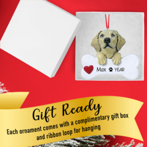 Personalized Yellow Lab Christmas Dog Ornament