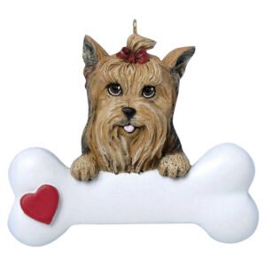 Personalized Yorkie Christmas Dog Ornament