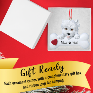 Personalized Westie Dog Christmas Ornament
